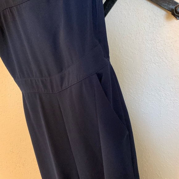 Madewell Apron Bow-Back Navy Jumpsuit - Picture 7 of 8
